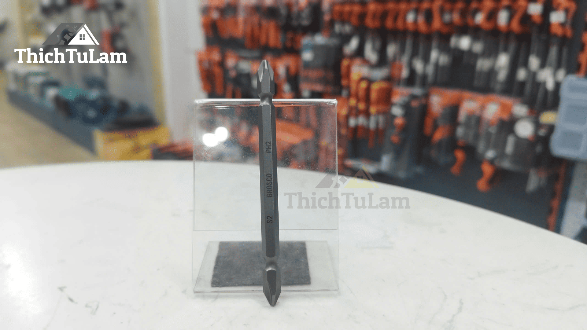 [Bán lẻ] Mũi vít bake 2 đầu (6.35mm) bằng thép S2 PH2PH2 x 100mm Brosco BR2PH2C635100