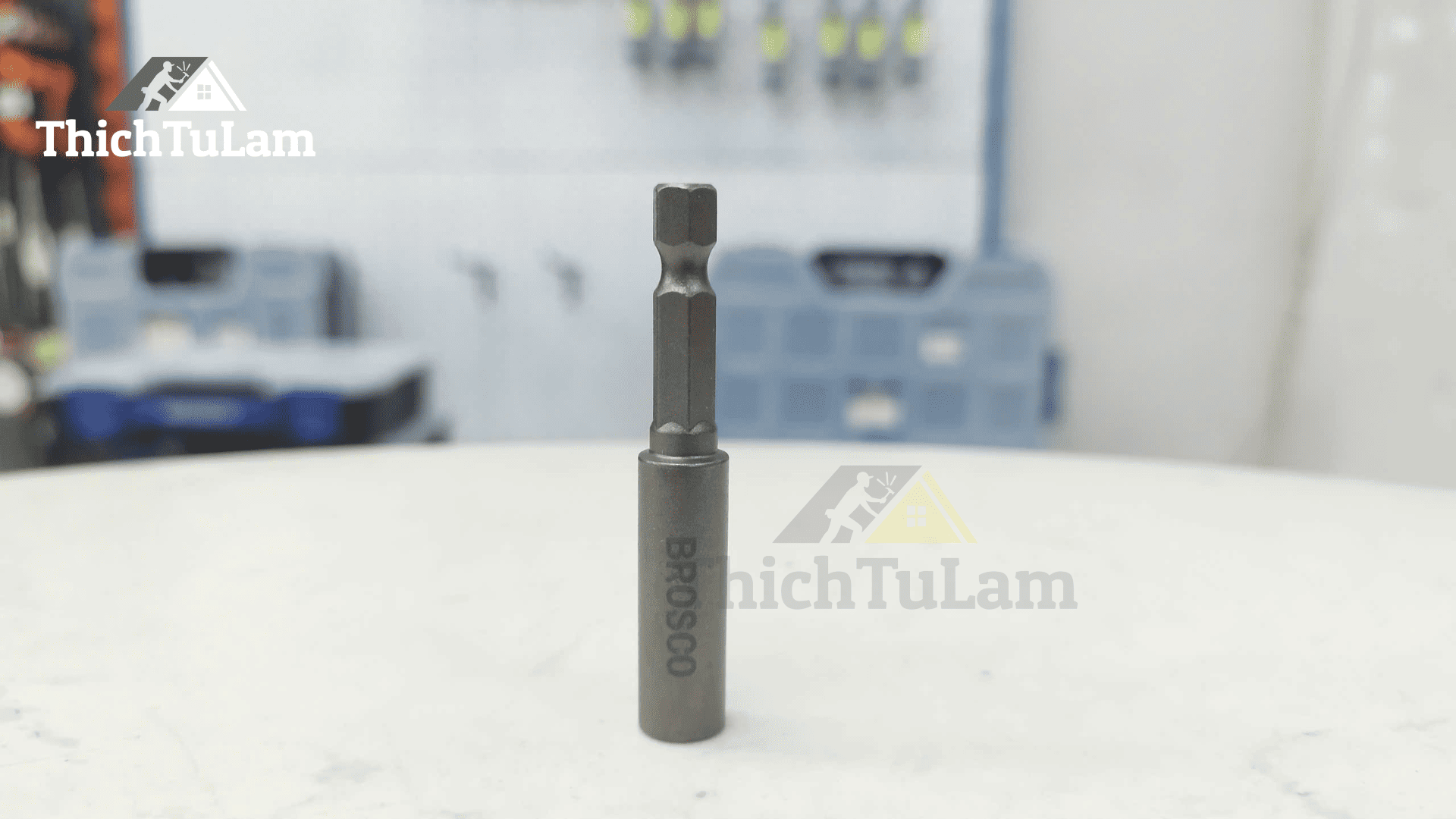 Đầu nối 1/4inchx60mm chuôi lục giác 6.35mm (thân liền) (vỉ 10 cái) Brosco BRH14YT060