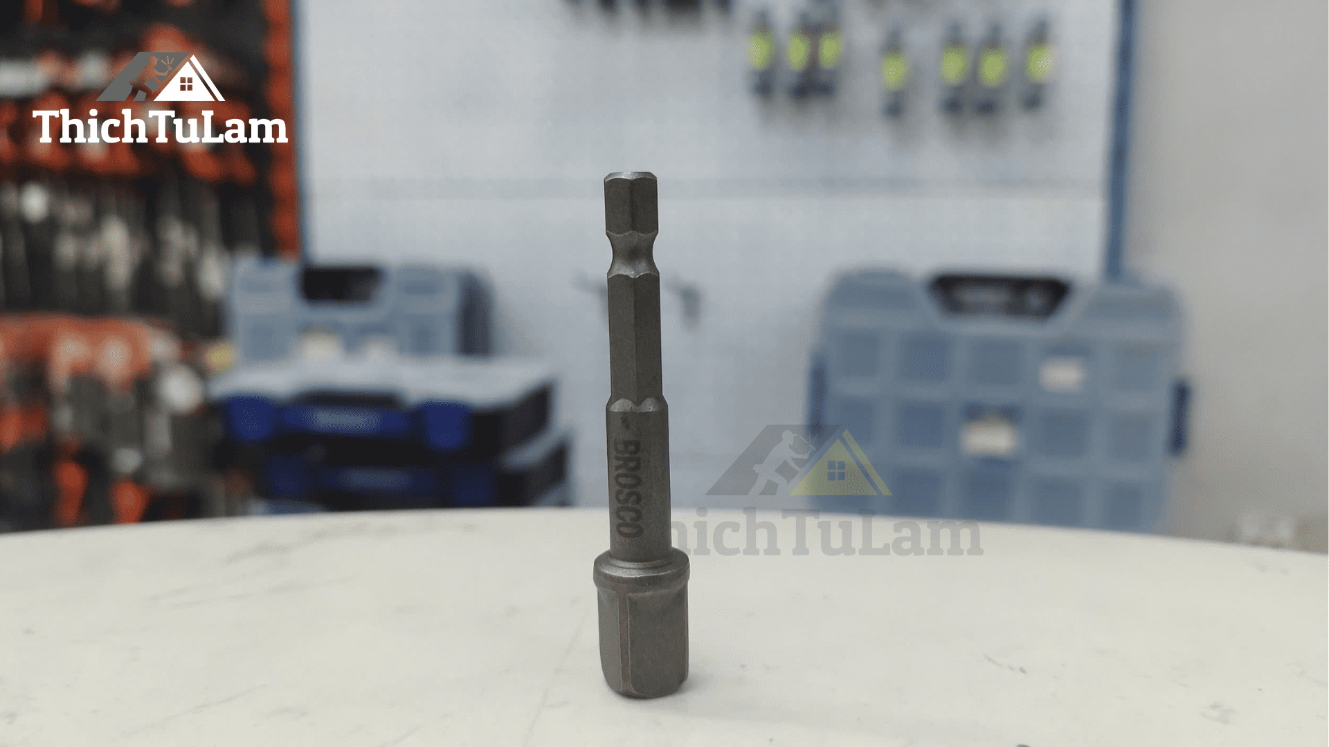 Đầu nối 3/8inchx65mm chuôi lục giác 6.35mm (vỉ 10 cái) Brosco BRQ38065