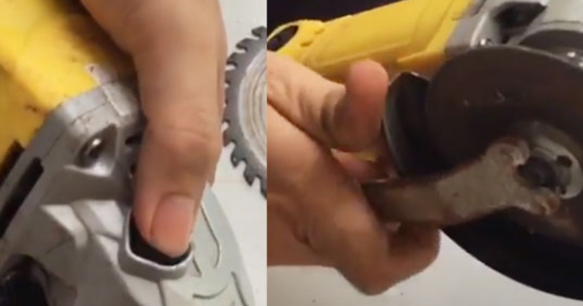 Cách tháo lưỡi máy cắt cầm tay bị kẹt