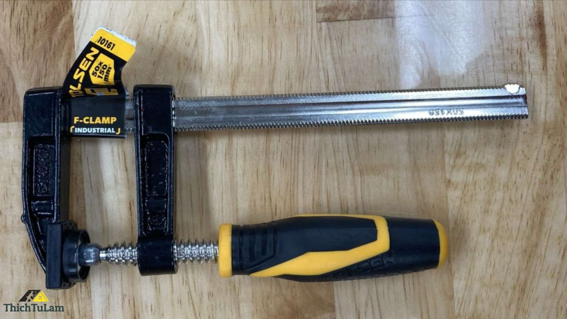 Cảo kẹp gỗ chữ F cán cao su (50 x 150mm) Tolsen 10161