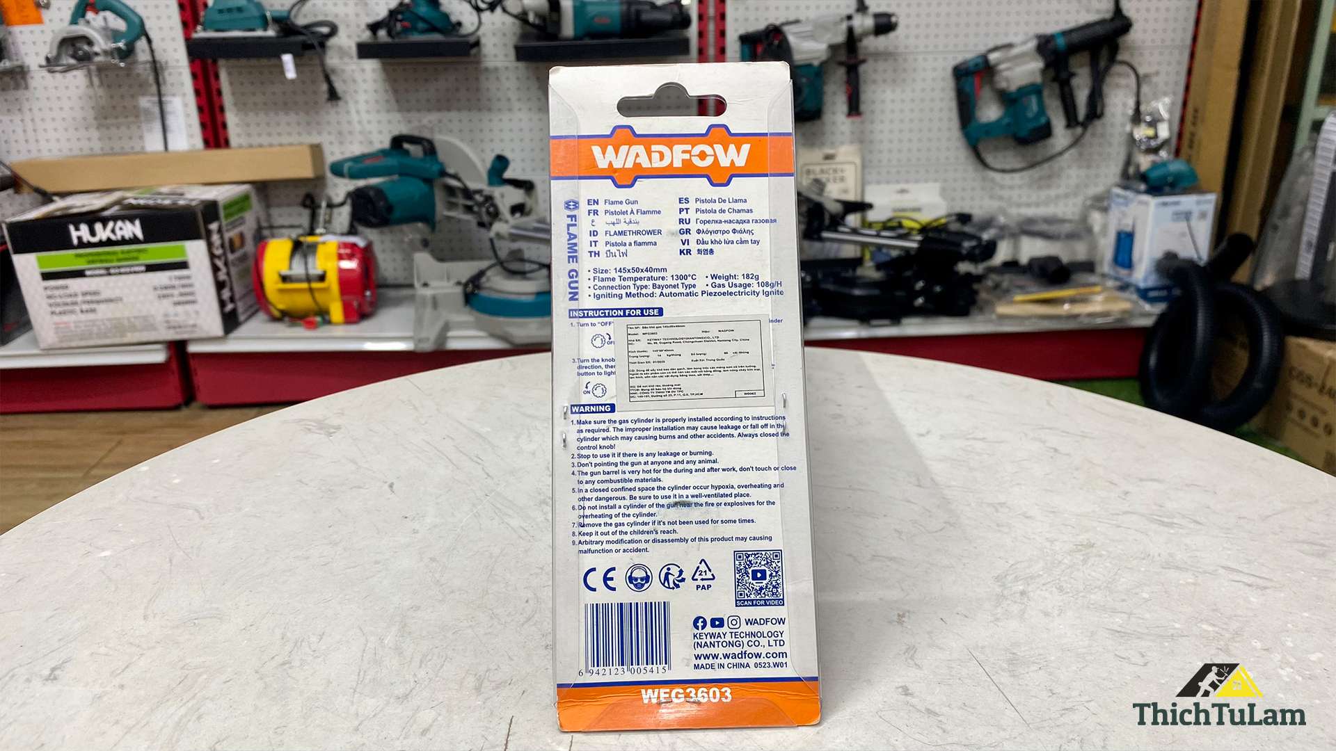 Đầu khò gas 145x50x40mm Wadfow WFG3603