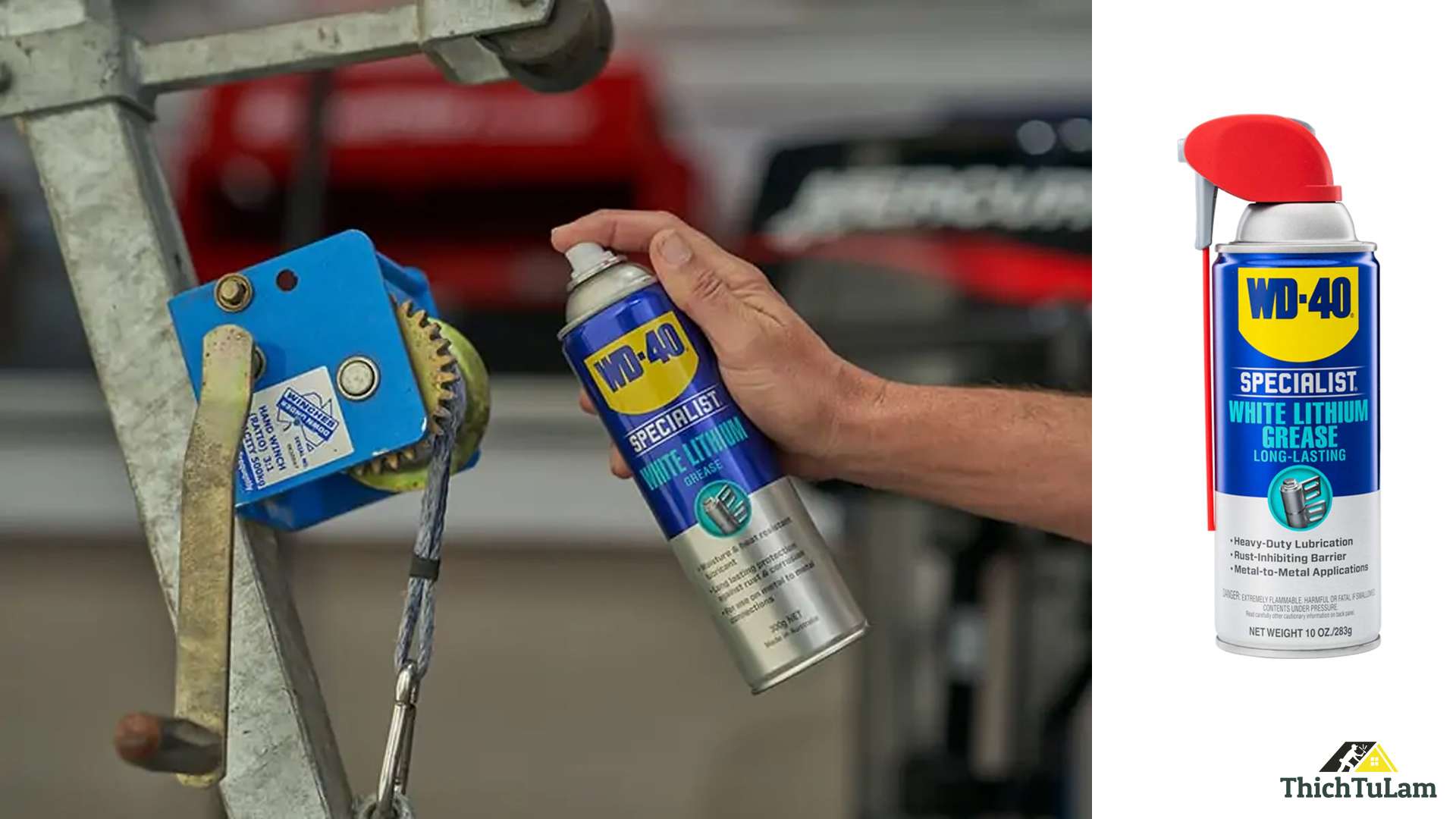 Mỡ bò nước Lithium trắng 360ml (White Lithium Grease) WD-40 350054