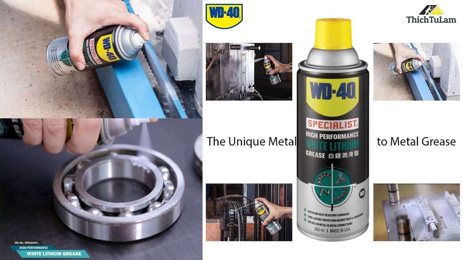 Mỡ bò nước Lithium trắng 360ml (White Lithium Grease) WD-40 350054