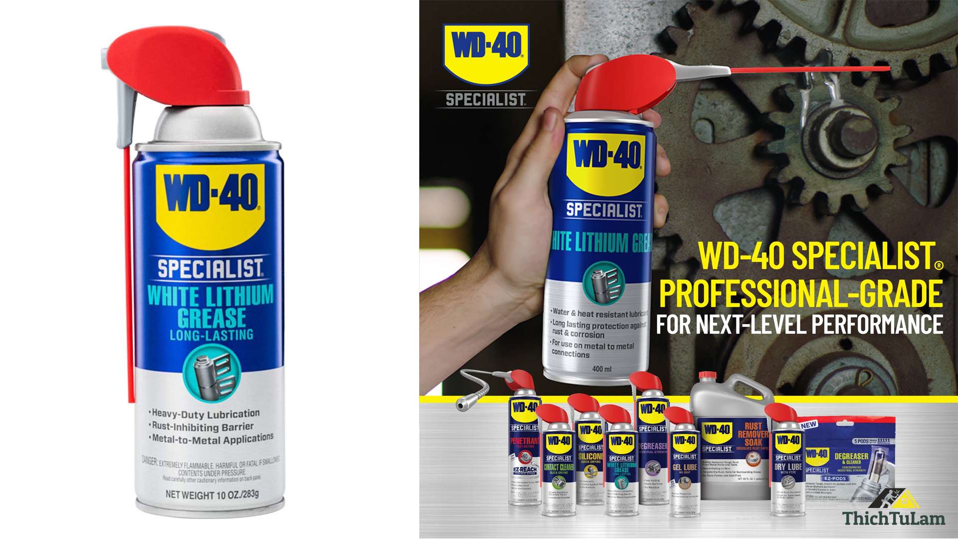 MỠ BÒ NƯỚC LITHIUM TRẮNG 360ML (WHITE LITHIUM GREASE) WD-40 350054