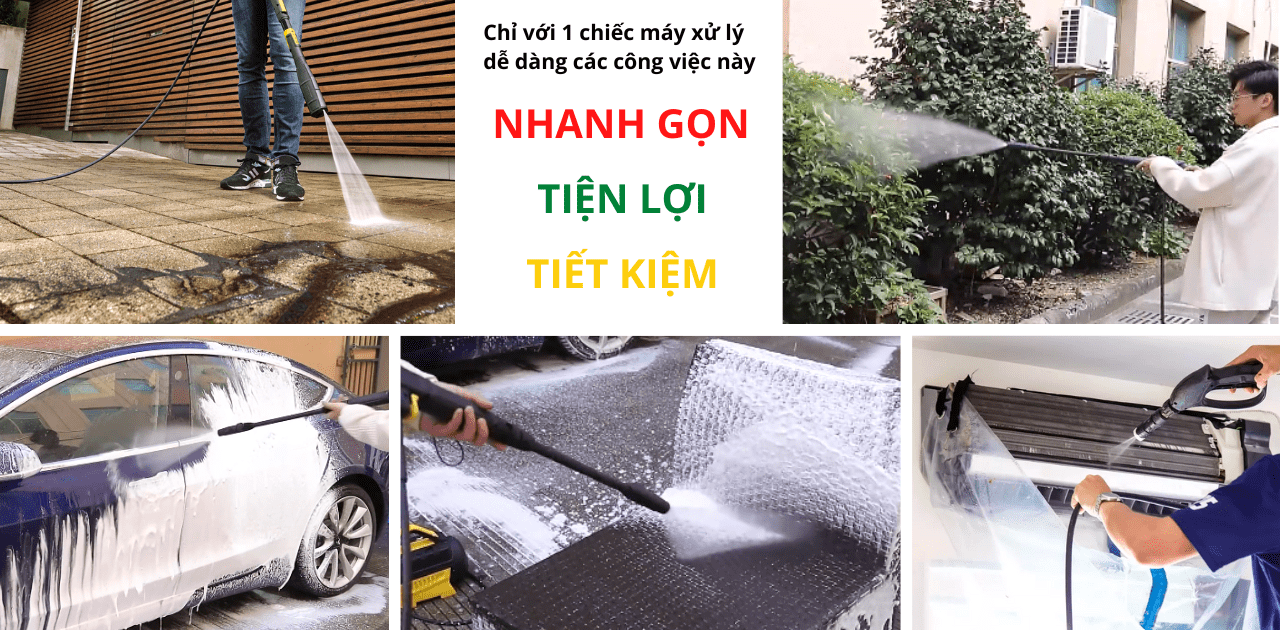 Các công dụng của máy rửa xe gia đình