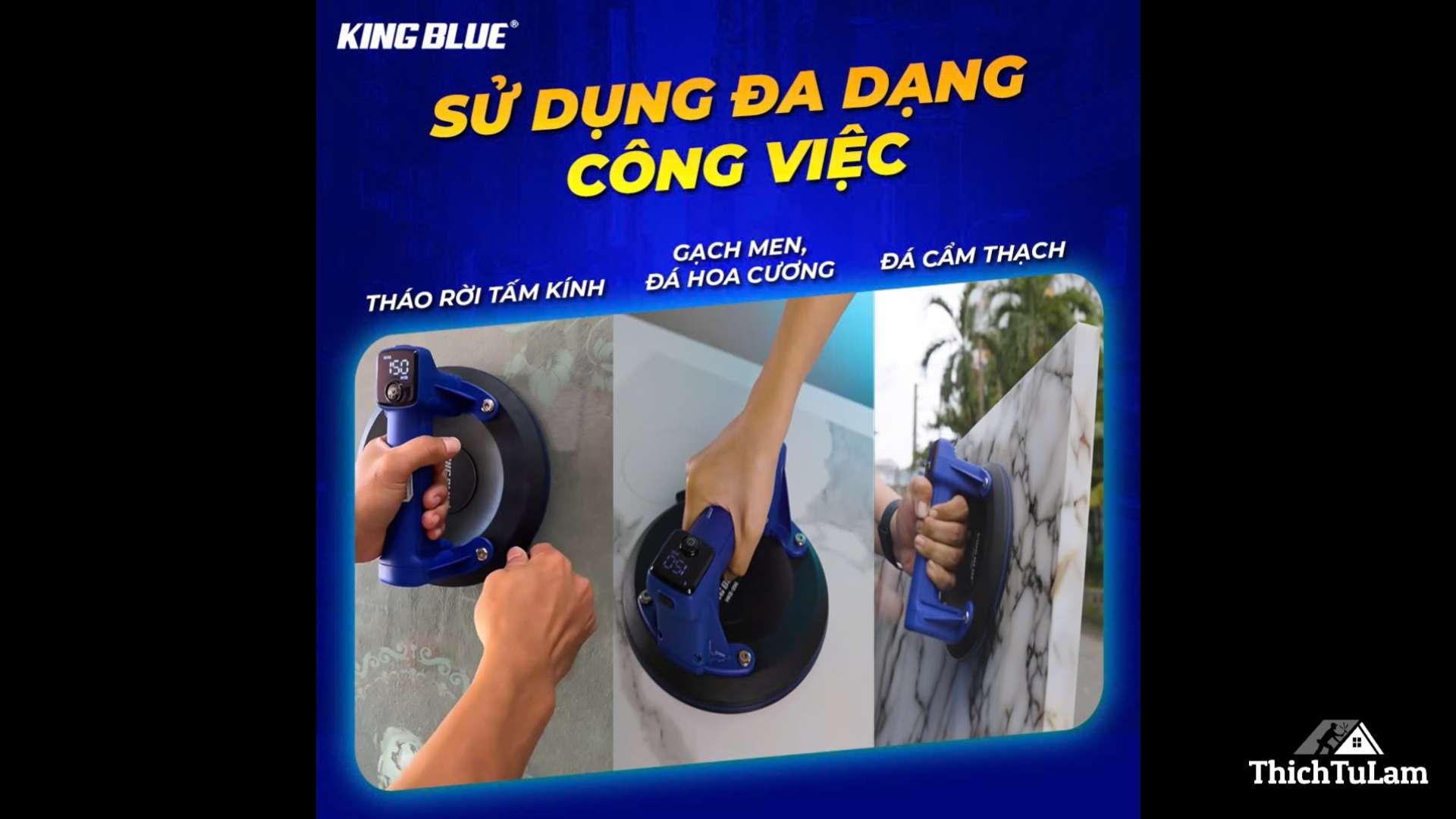 Hít gạch hít kính pin Kingblue HKE-200