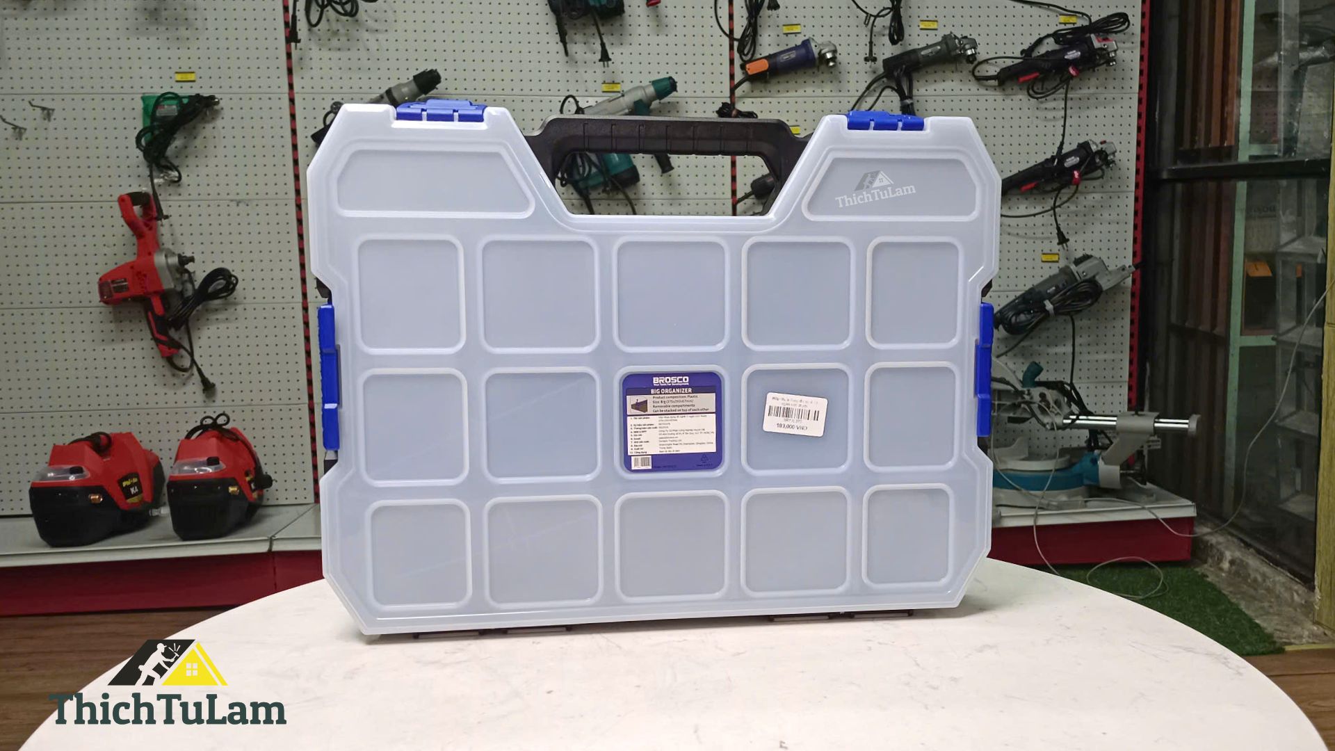 Hộp nhựa đựng đồ nghề 17 ngăn kích thước 37.5x29x6.7cm Brosco BR720375
