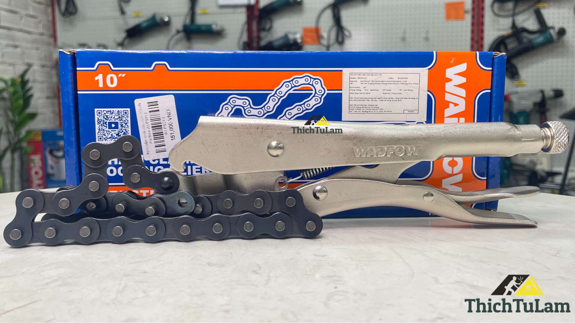 Kìm bấm chết dây xích 10inch  Wadfow WLP5510