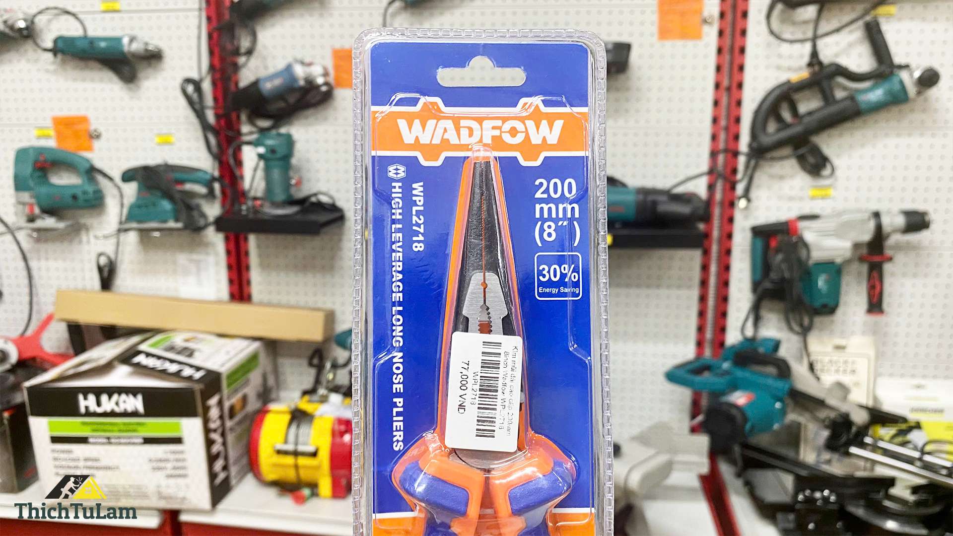 Kìm mũi nhọn cao cấp 200mm 8inch Wadfow WPL2718