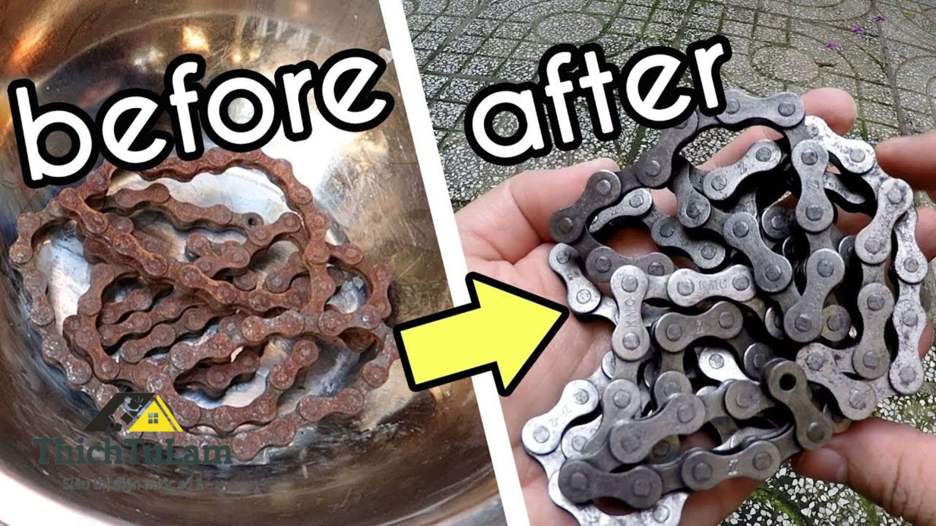 Loại bỏ gỉ sét trên công cụ 