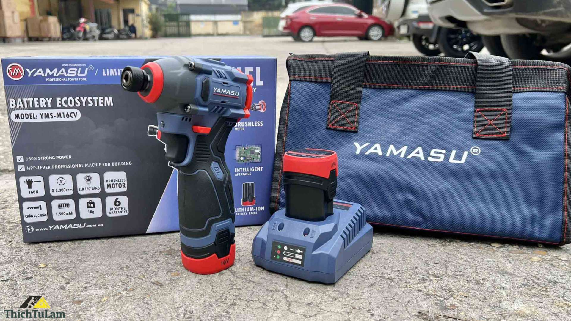 Bộ máy bắt vít pin 21V 160N Yamasu M16CV