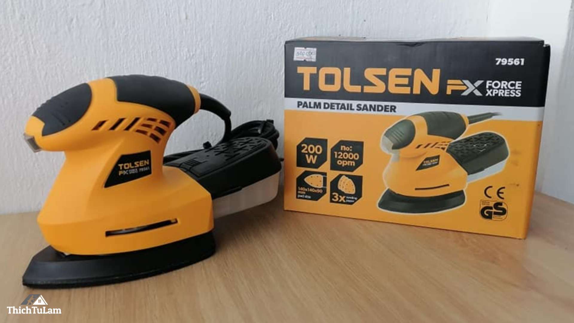 Máy chà nhám rung tam giác mini 200w Tolsen 79561