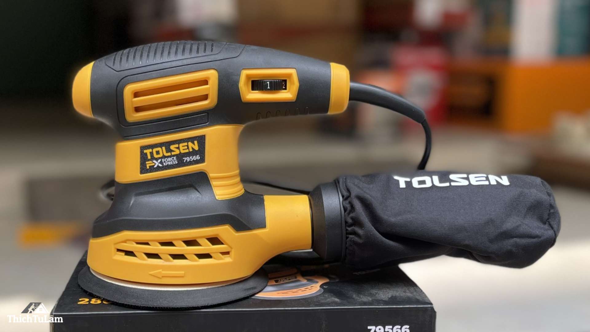 Máy chà nhám tròn tròn 280W TOLSEN 79566