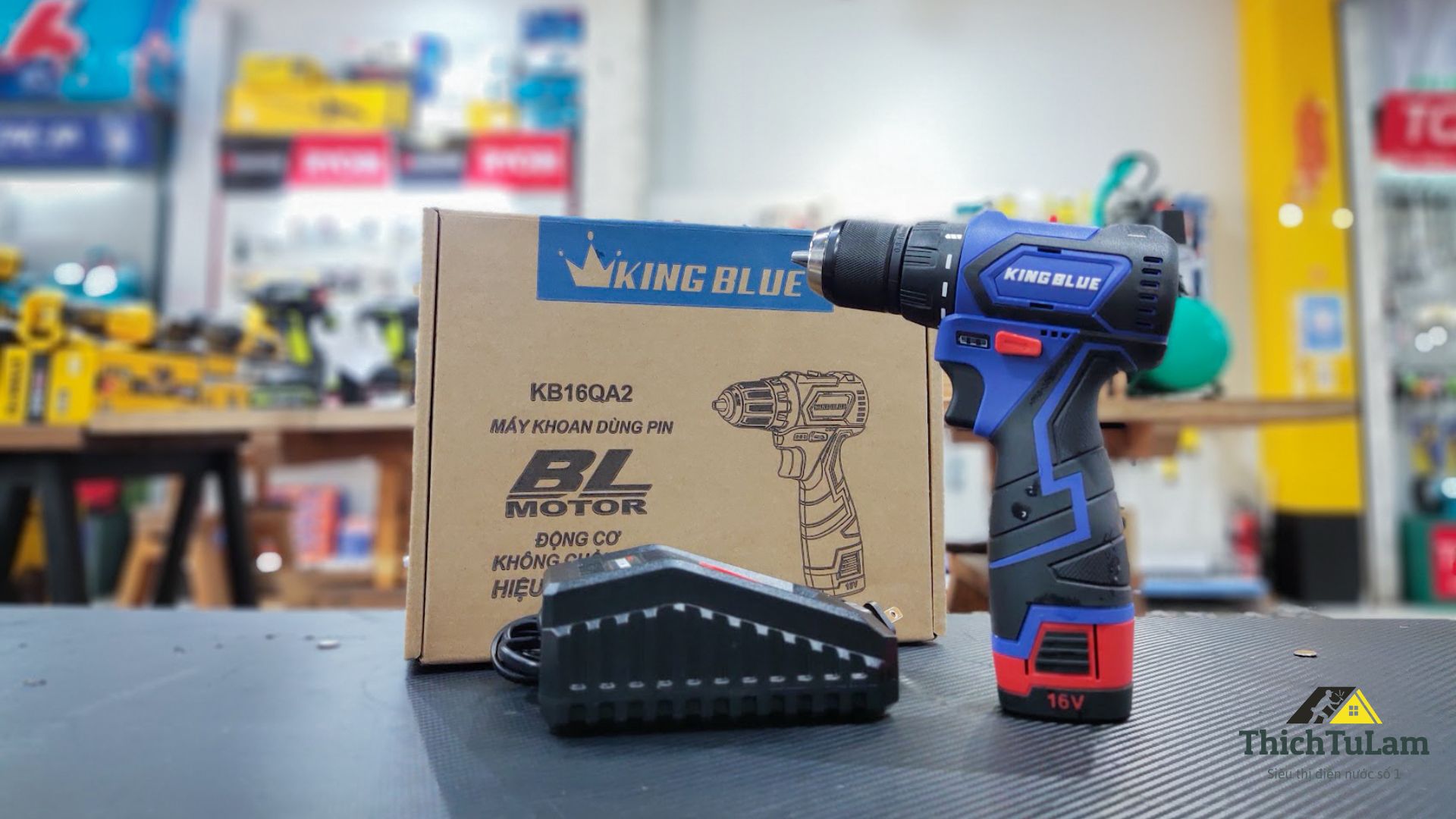 MÁY KHOAN PIN 16V KINGBLUE KB16QA2 (CHÂN PIN BOSCH)