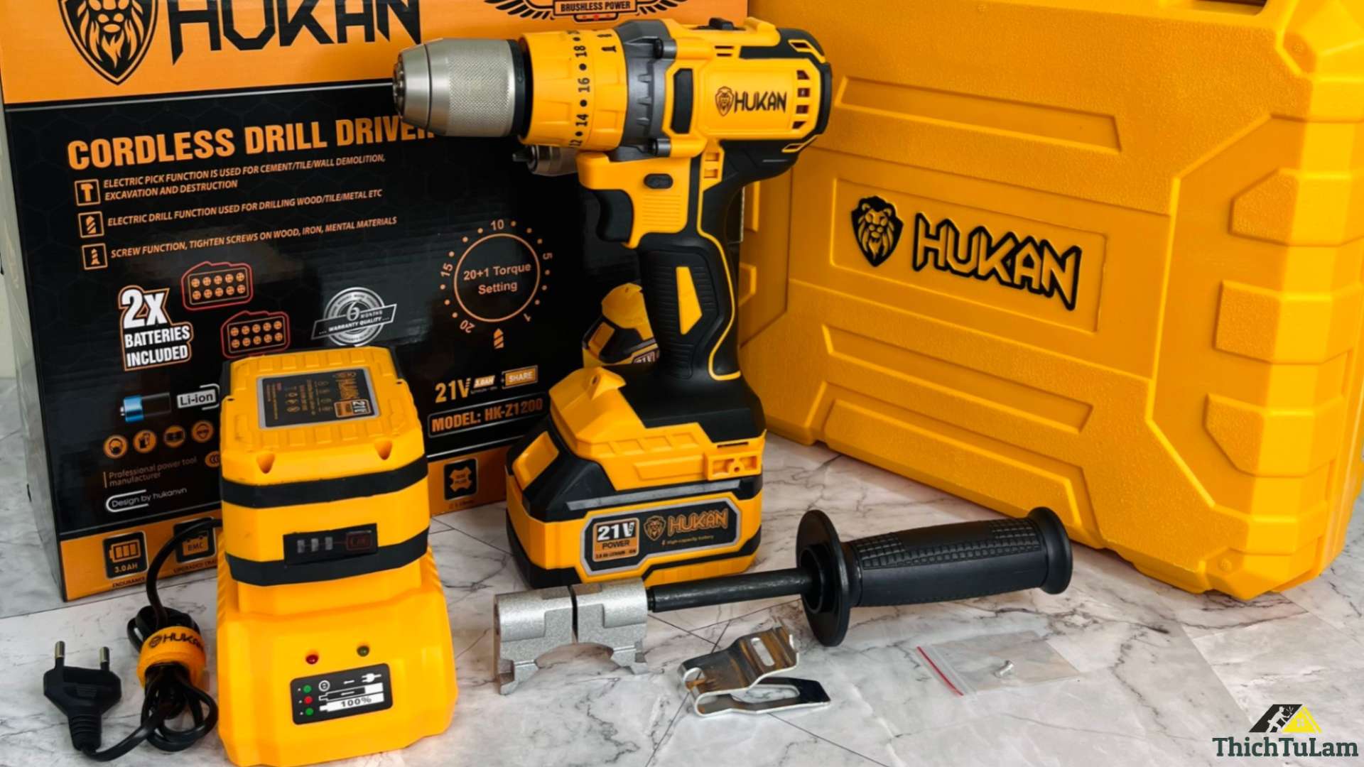 Máy khoan PIN – 13mm Hukan HK-Z1200