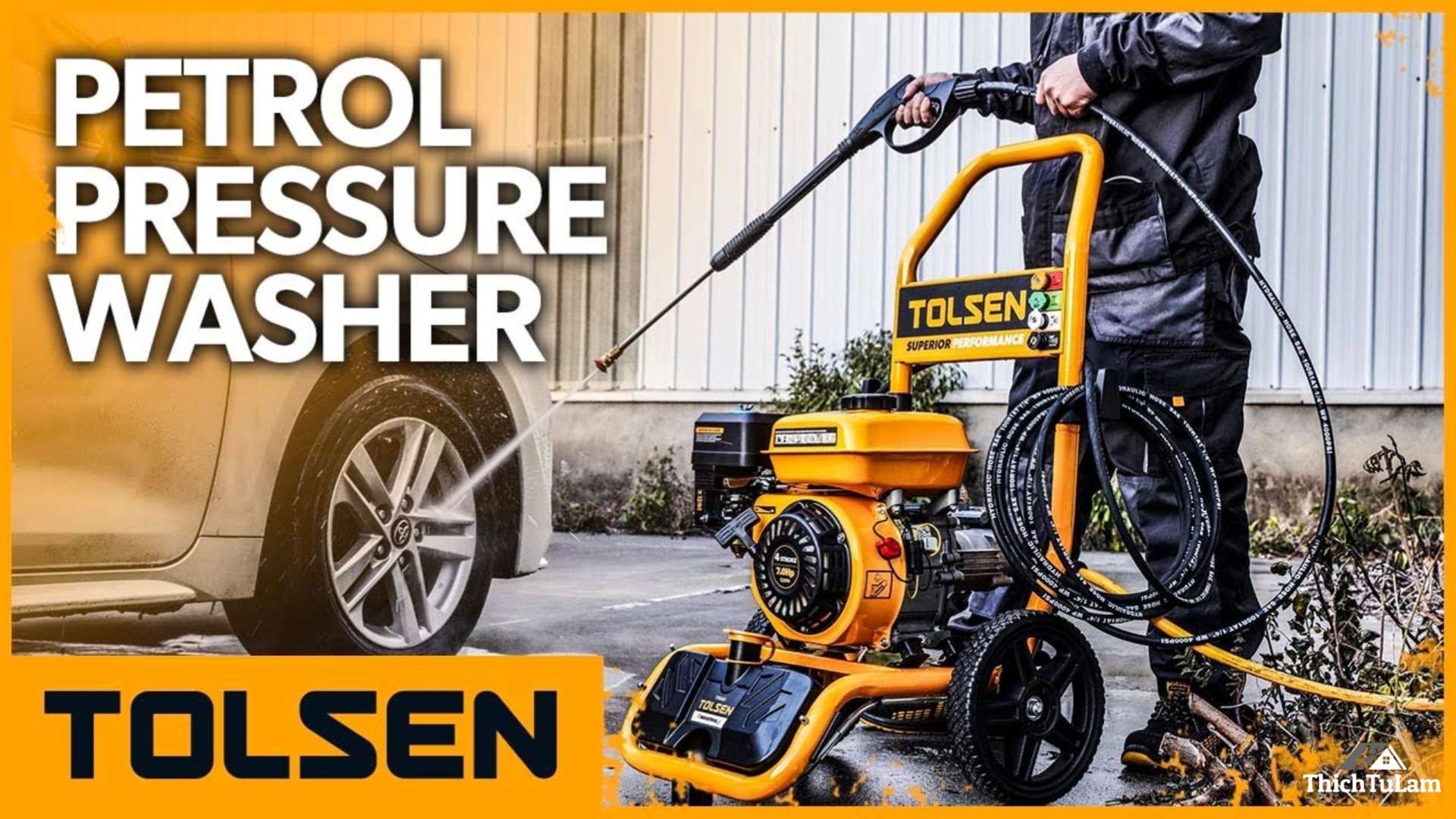 Máy rửa xe áp lực cao chạy xăng Tolsen 79640