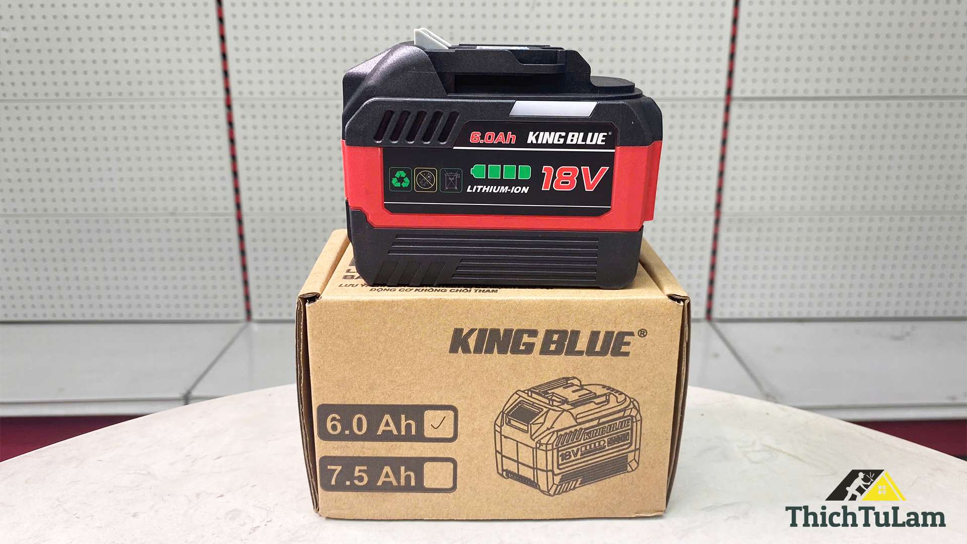 Pin 6.0Ah chân Makita Kingblue MP6018