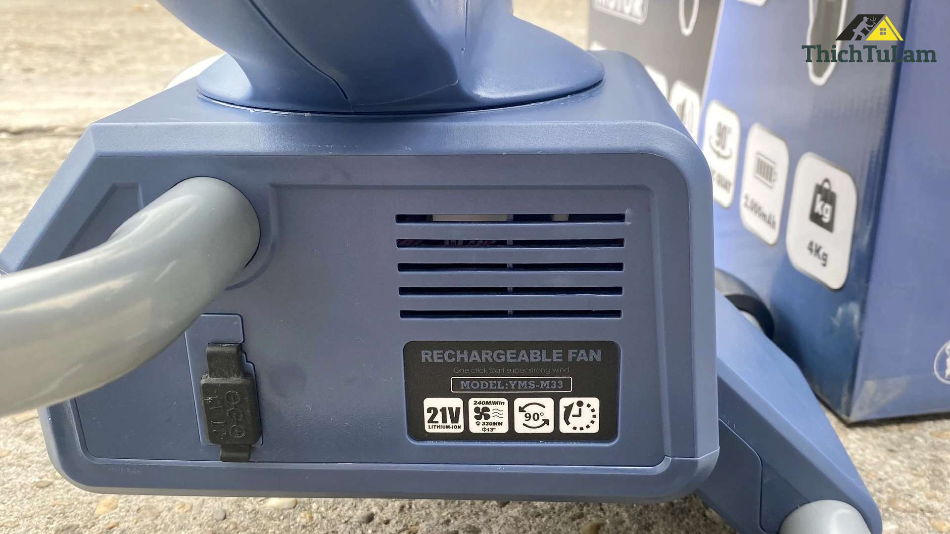 Quạt pin 2 trong 1 dùng điện và pin 21V Yamasu YMS-M33