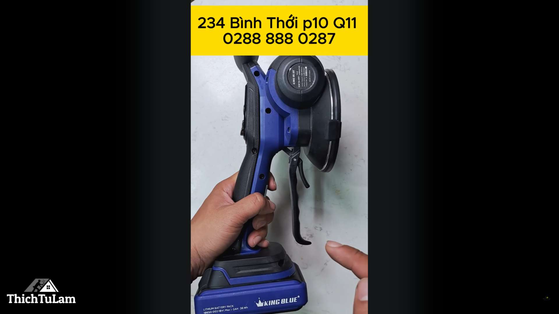 Tay cầm Máy rung hít gạch ốp lát Kingblue KM18-HR1 