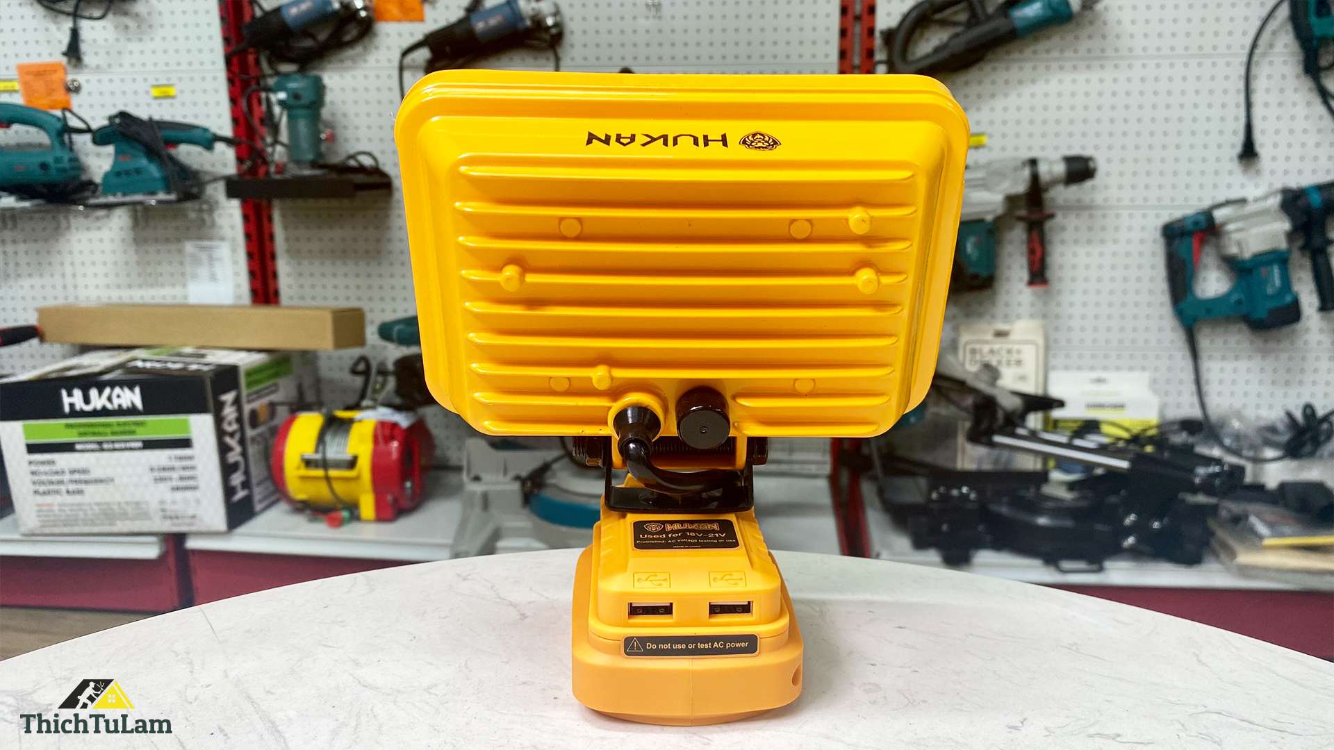 Thân đèn pha pin 21v 48 Led 70W Hukan HK-LB5IN70W