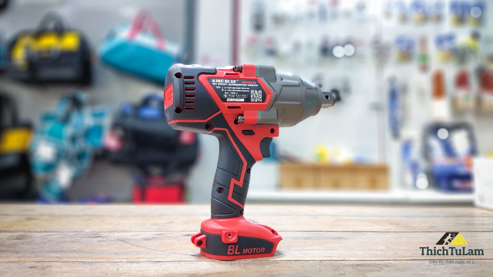 Thân máy bắn bu lông 18V 3/4inch 1500Nm Kingblue KM18S34