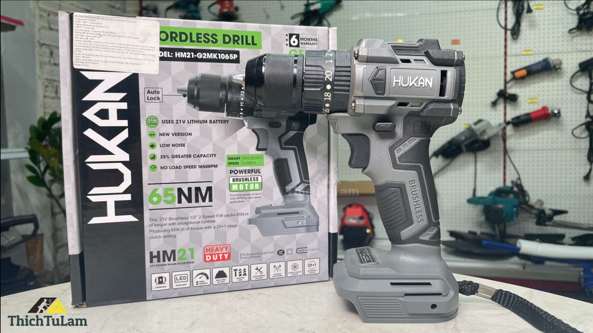 Thân máy khoan pin 10mm Gen 2 Hukan HM21-G2MK1065P-T