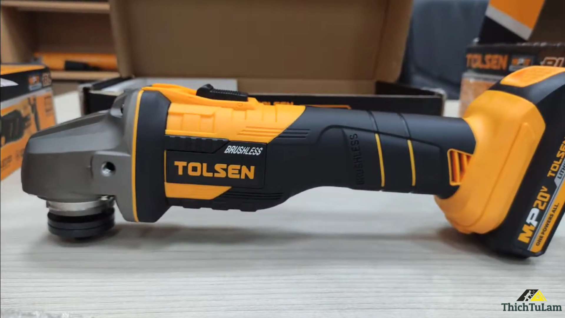 Thân máy mài góc pin 20V 125mm không chổi than Tolsen 87278