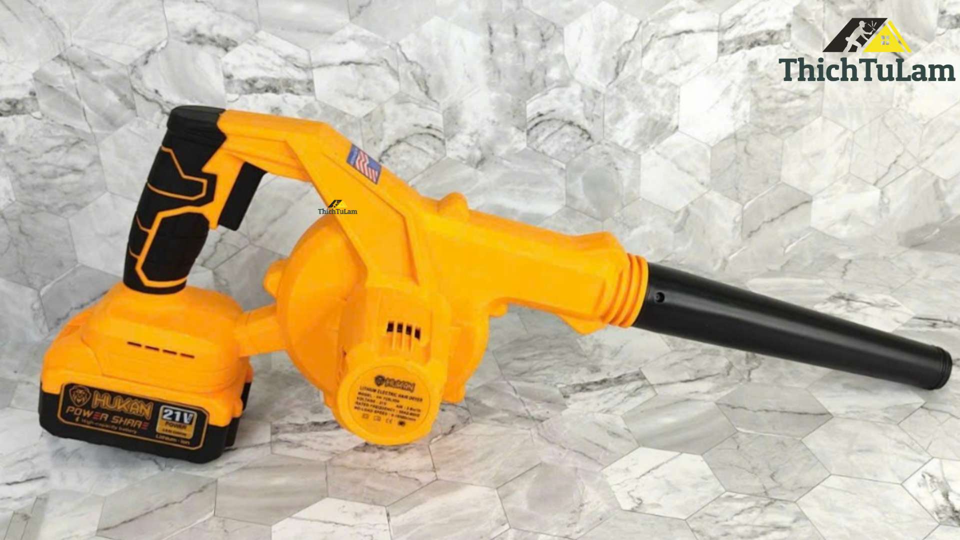 Lắp ráp đầy đủ máy thổi bụi pin 21V Hukan HK-755 Lion