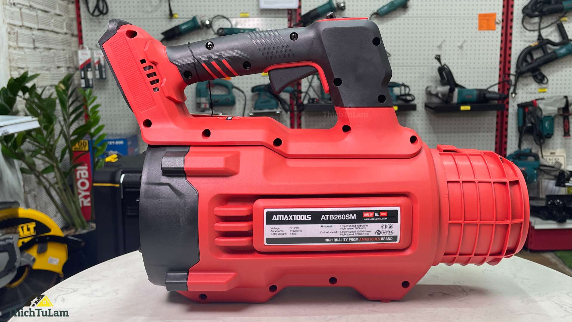 Thông số kỹ thuật Thân máy thổi bụi, thổi lá pin 21V Amaxtool ATB260-SM