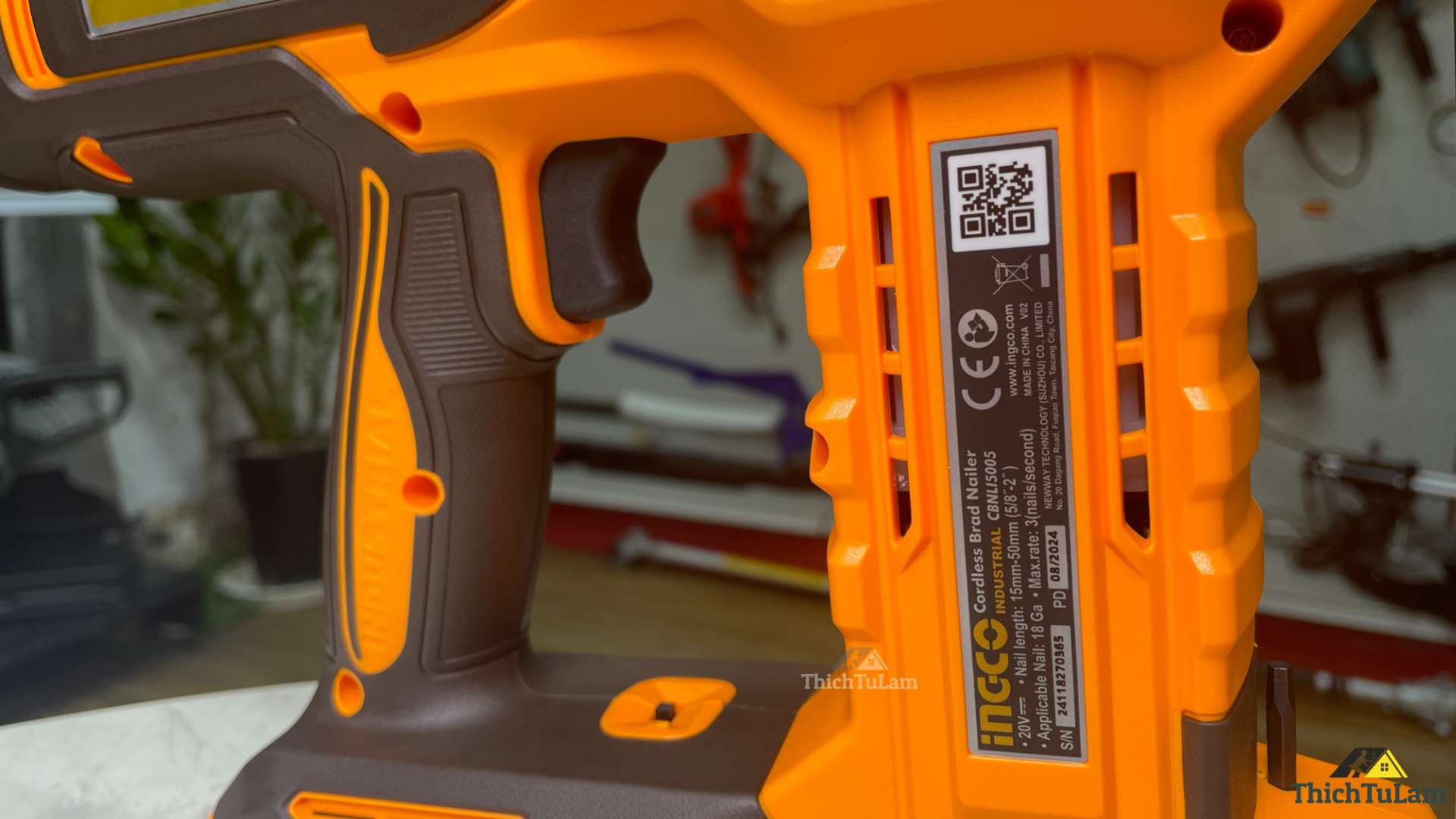 Thân súng bắn đinh thẳng dùng pin 20V-50mm Ingco CBNLI5005