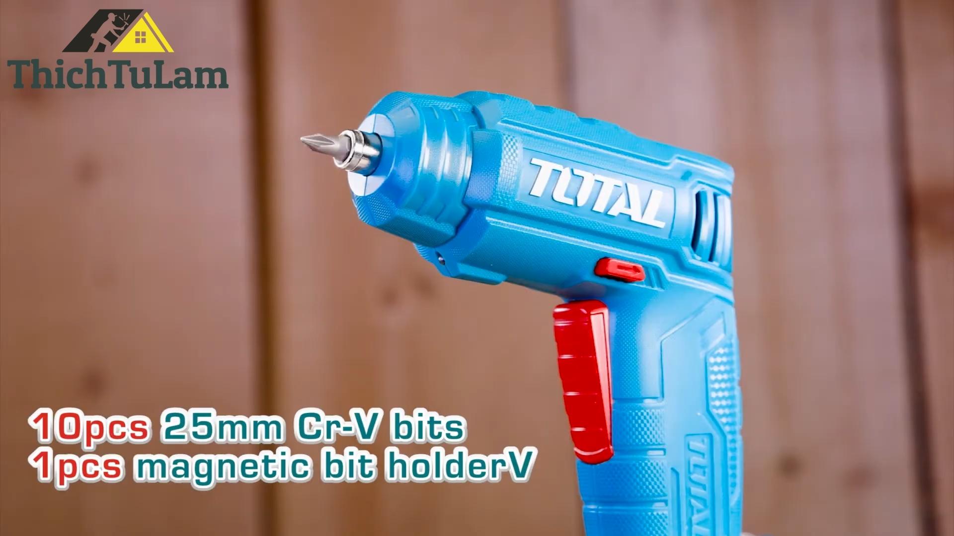 Thiết kế Bộ máy vặn vít pin Total TSDLI0402