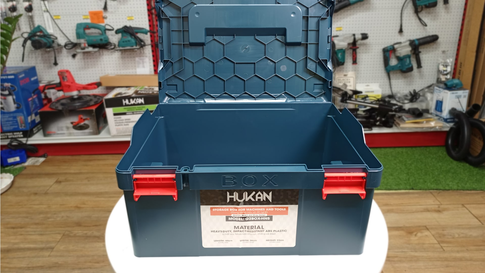 Thùng đồ nghề đựng máy Hukan G2BOX-HN5-XANH