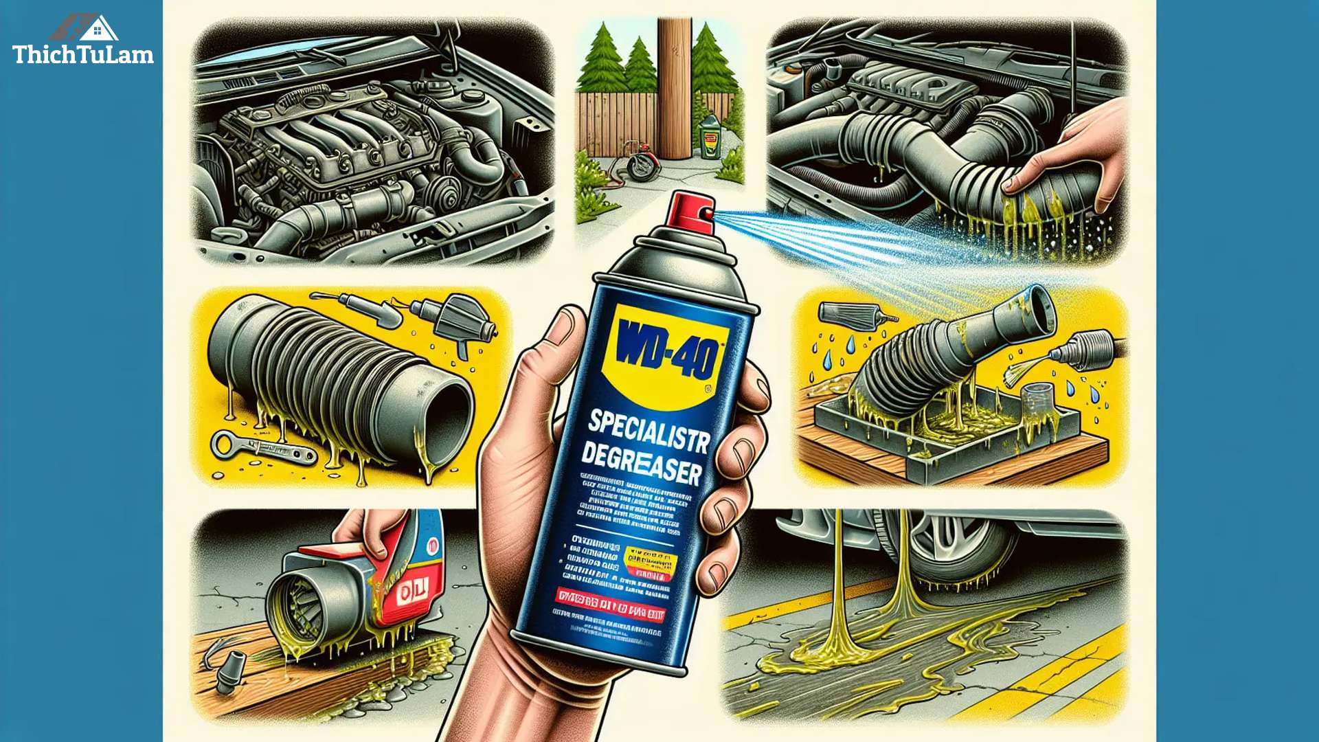 Tìm hiểu chai Dung dịch tẩy dầu mở, cặn dầu 450ml (Mach & Eng Degreaser) WD-40 351044