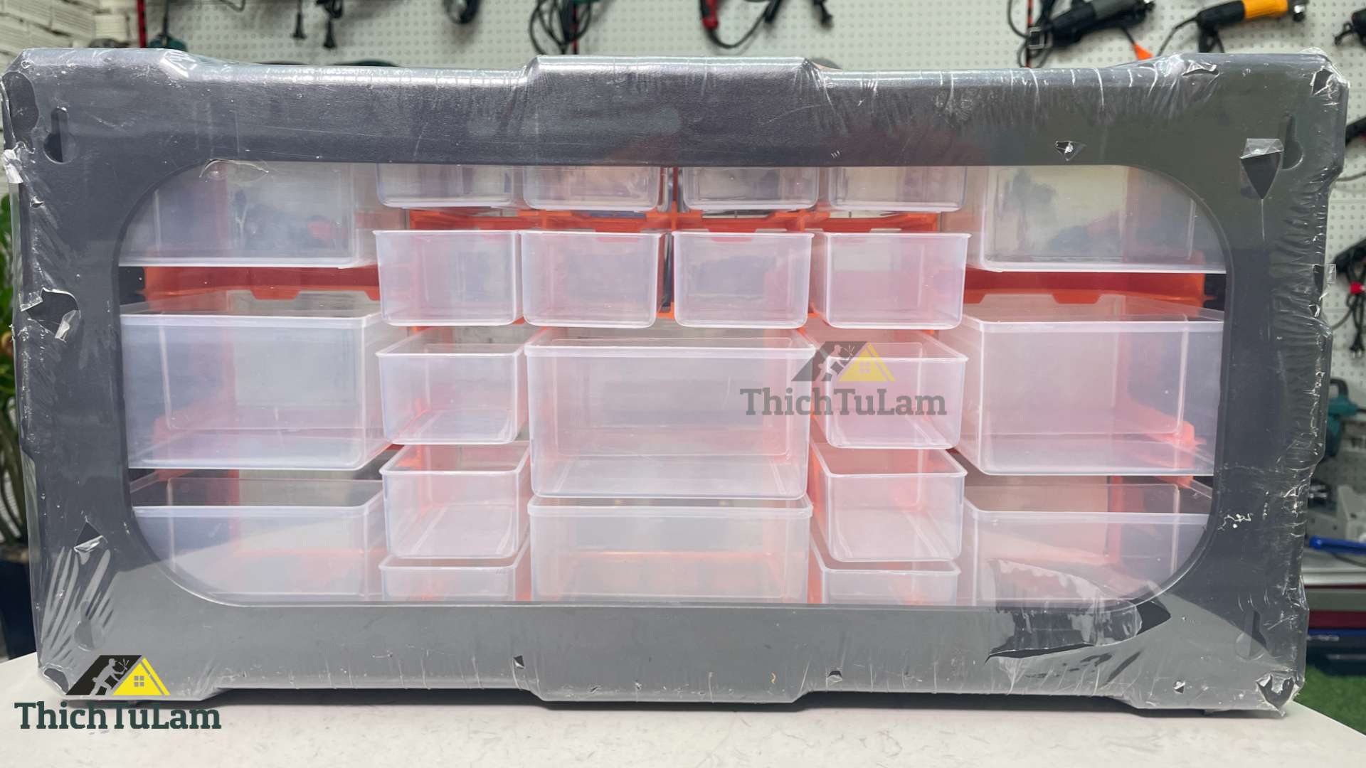 Tủ nhựa đựng linh kiện 22 ngăn 49.5x16x25.5cm Kendo 90247