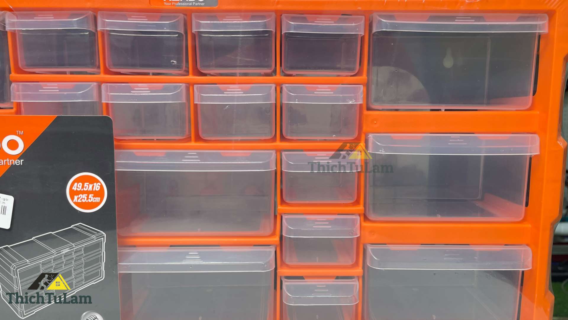 Tủ nhựa đựng linh kiện 22 ngăn 49.5x16x25.5cm Kendo 90247