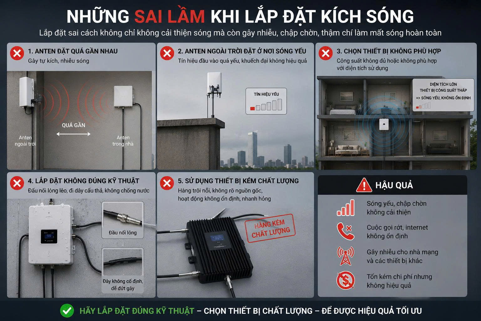 5 Dấu Hiệu Cho Thấy Công Trình Của Bạn Cần Bộ Kích Sóng Điện Thoại Di Động