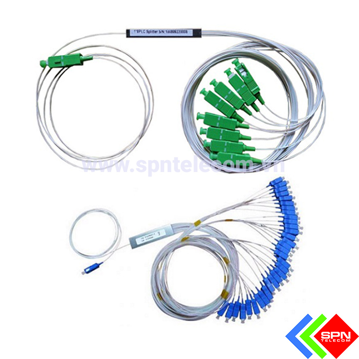 Bộ dây chia quang Optical Splitter 2 4 8 16 32 đầu lắp hệ thống GPON internet truyền hình kích sóng điện thoại IBS DAS