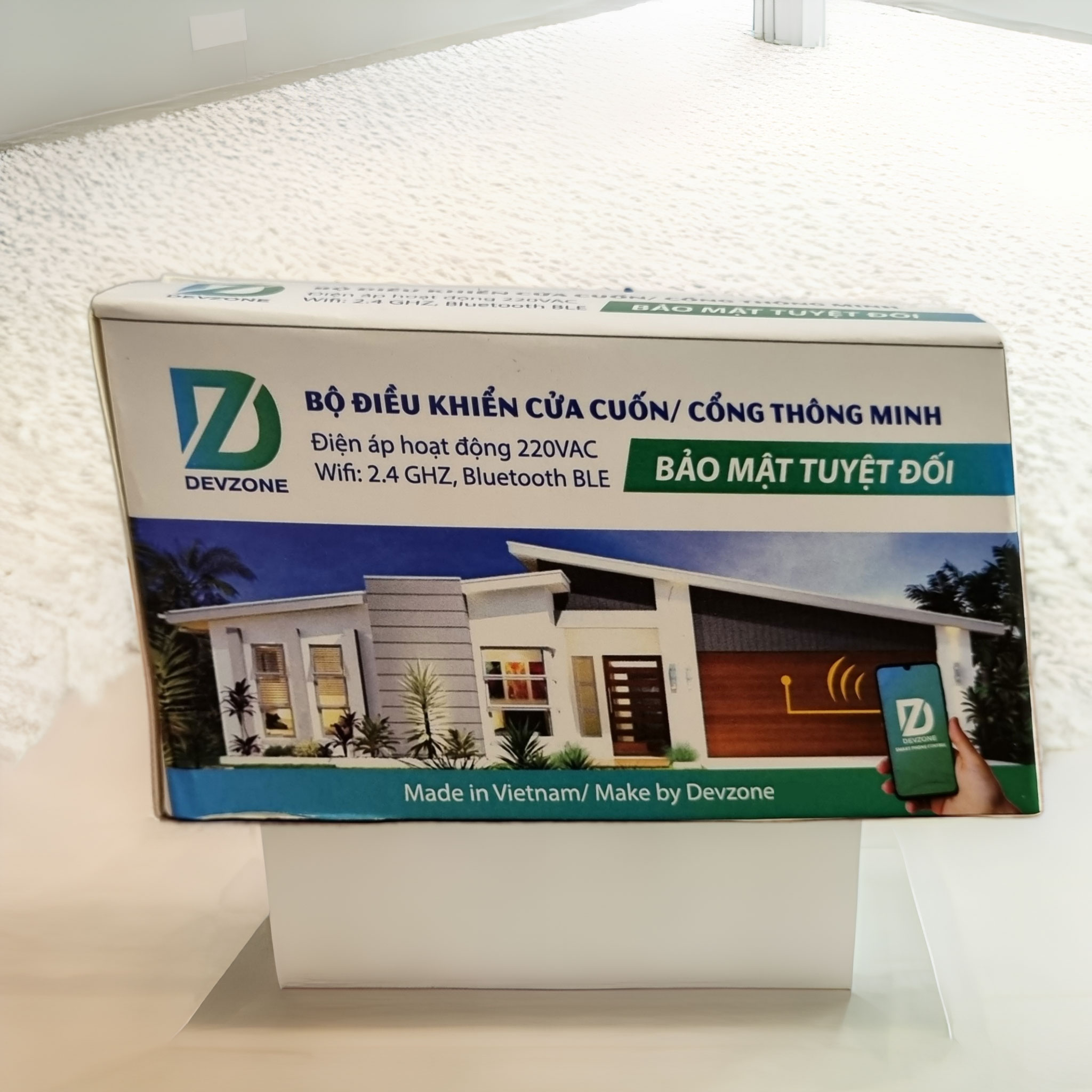 Bộ Điều Khiển Cửa Cuốn Qua Điện Thoại Từ Xa DEVZONE HD RF WIFI Thông Minh Đóng Mở Cửa Bằng App Internet 3G 4G 5G Mẫu Mới 2023 Hiện Đại Không Cần Đi Dây Lắp Đặt