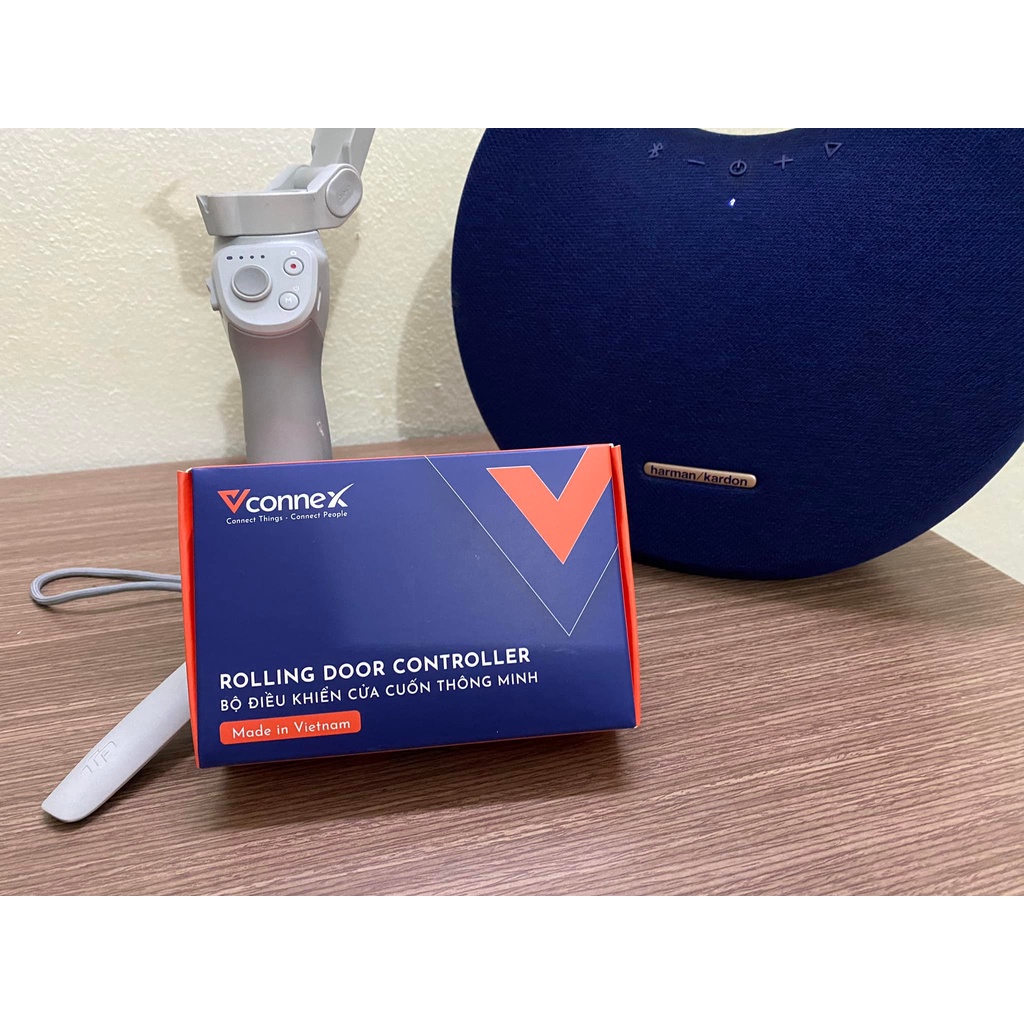 Bộ điều khiển đóng mở cửa cuốn bằng điện thoại thông minh VCONNEX wifi cảnh báo theo dõi cửa cổng từ xa cao cấp