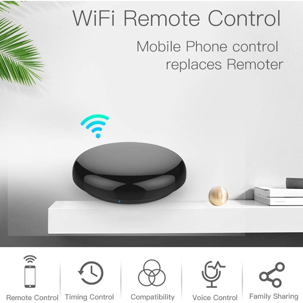Bộ điều khiển hồng ngoại thông minh TUYA wifi IR bật tắt tivi điều hòa quạt từ xa qua điện thoại