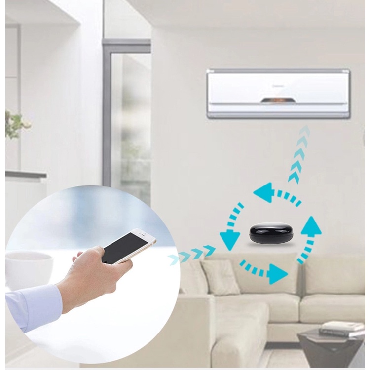 Bộ điều khiển hồng ngoại thông minh TUYA wifi IR bật tắt tivi điều hòa quạt từ xa qua điện thoại