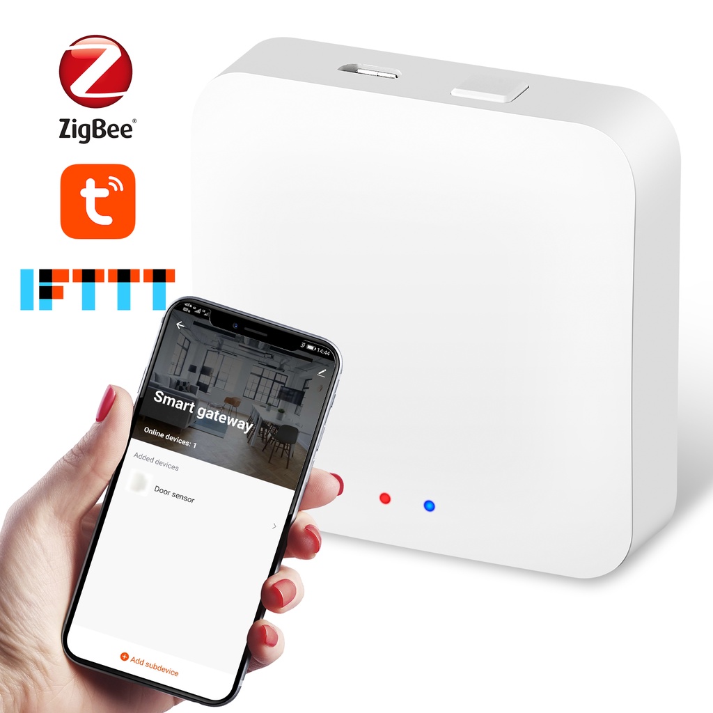Bộ Điều Khiển Trung Tâm Hub Gateway TUYA Zigbee Bluetooth Kết Nối Lên Tới 200 Thiết Bị Nhà Thông Minh Smart Home Bản Quốc Tế