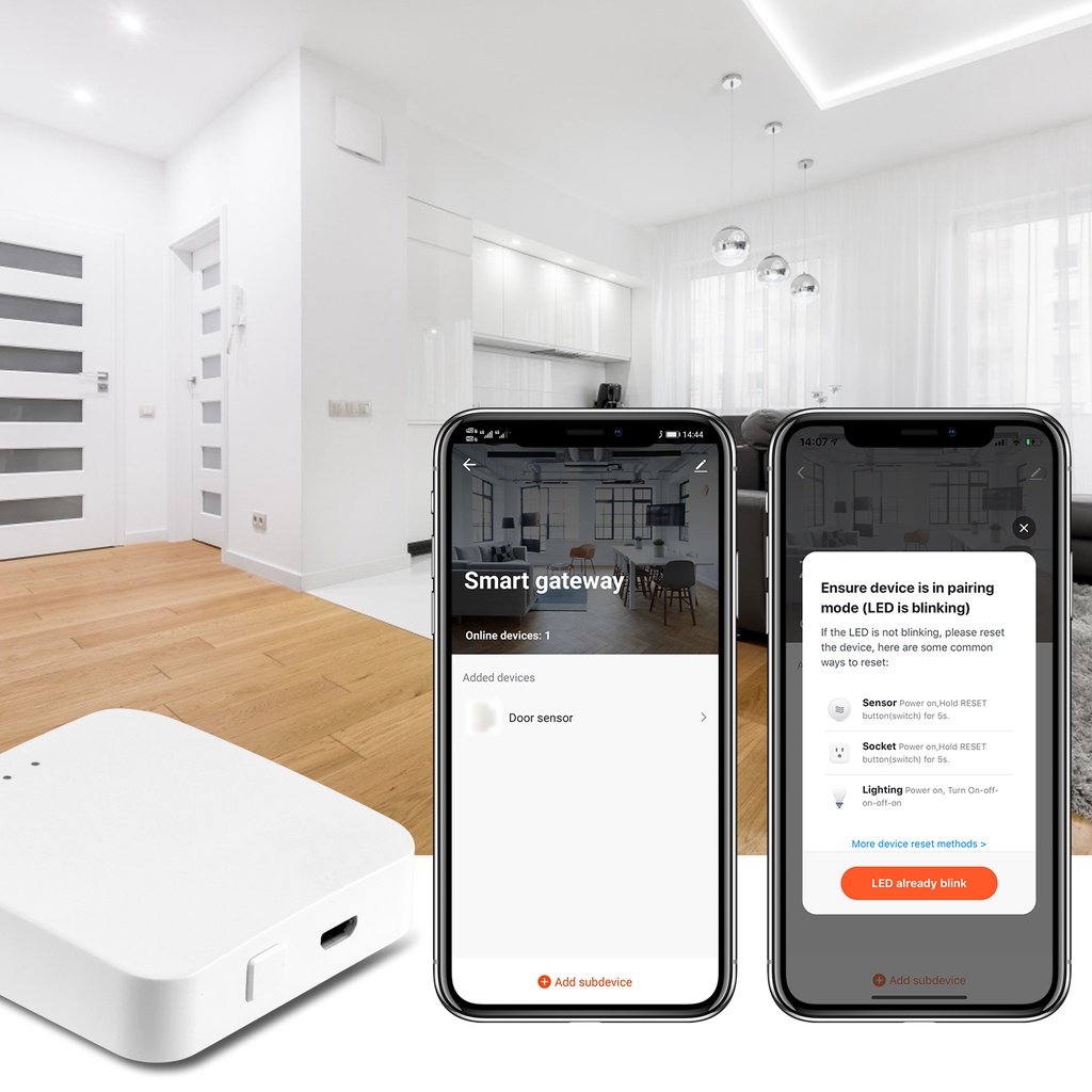 Bộ Điều Khiển Trung Tâm Hub Gateway TUYA Zigbee Bluetooth Kết Nối Lên Tới 200 Thiết Bị Nhà Thông Minh Smart Home Bản Quốc Tế