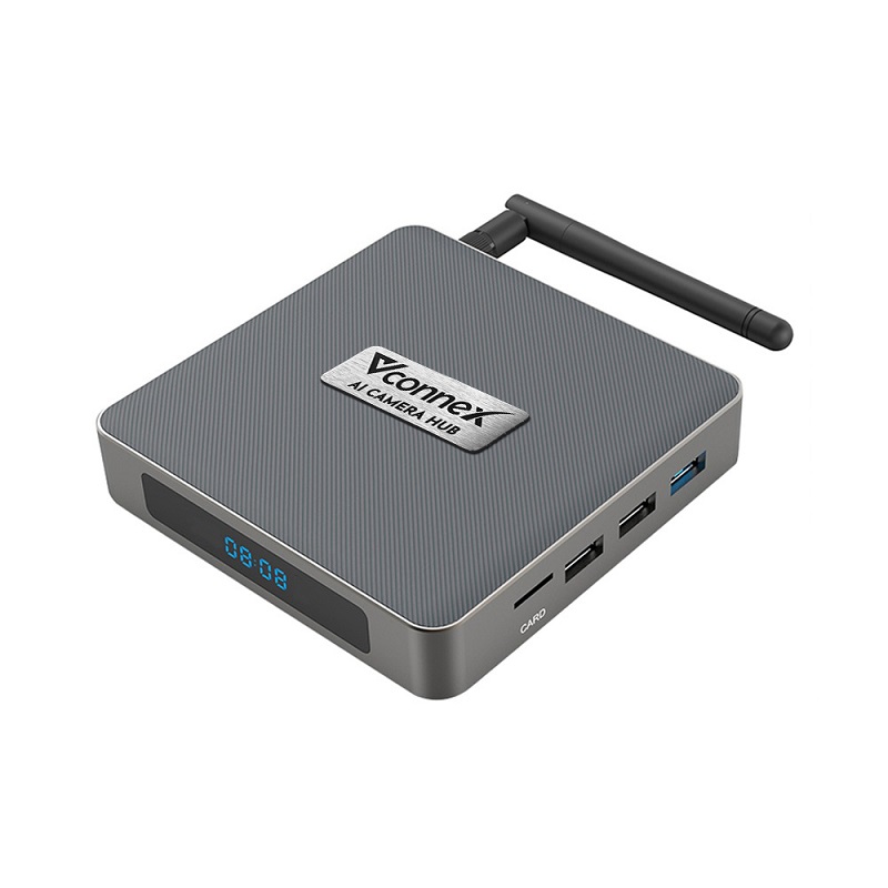 Bộ HUB Camera AI thông minh VCONNEX phân biệt người và vật tương thích HIKVISION DAHUA kết nối điều khiển 6 Cam H.264 cao cấp