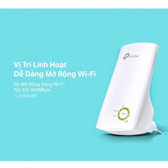 Bộ kích sóng Wifi TP-LINK TL WA 854 RE cắm trực tiếp ổ điện tăng cường mở rộng xuyên tường vùng tín hiệu wifi yếu