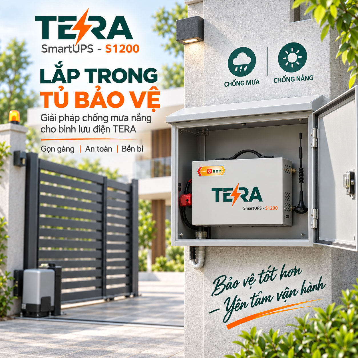 Bộ Lưu Điện TERA UPS S800/S1200 Cho Cửa Cuốn, Các Loại Cổng Tự Động