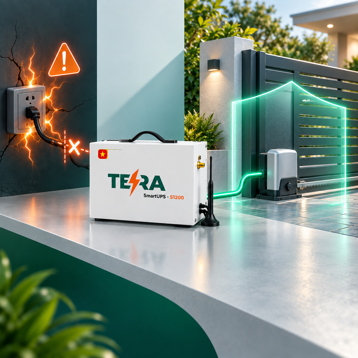 Bộ Lưu Điện TERA UPS S800/S1200 Cho Cửa Cuốn, Các Loại Cổng Tự Động