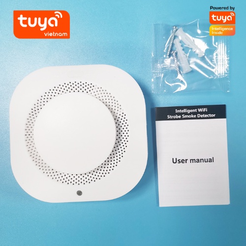 Cảm Biến Báo Khói thông minh TUYA Wifi Có Loa Báo Động 90db Cảnh Báo Kịp Thời Cháy Nổ Từ Xa Qua Điện Thoại