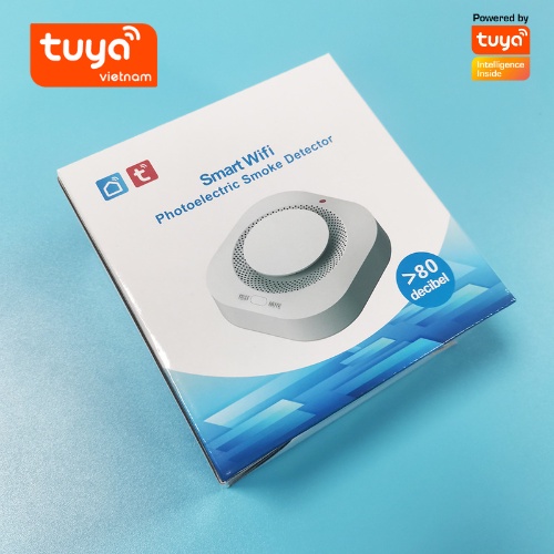 Cảm Biến Báo Khói thông minh TUYA Wifi Có Loa Báo Động 90db Cảnh Báo Kịp Thời Cháy Nổ Từ Xa Qua Điện Thoại